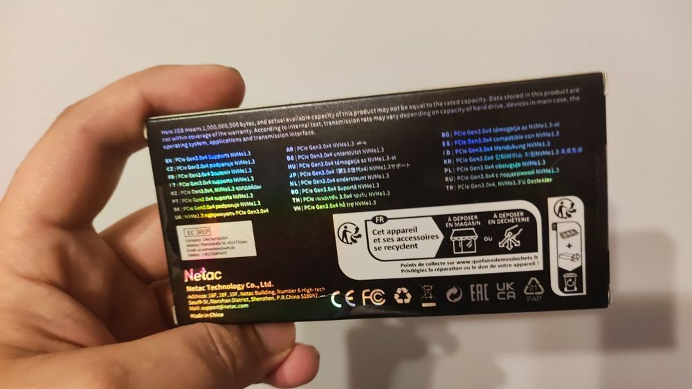 Новий SSD m2 NVME, Netac 500gb, 250gb NV3000 3.5гб/сек