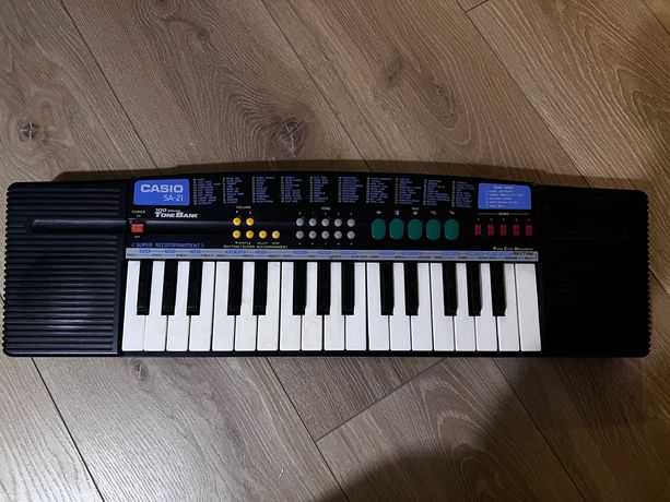 Casio SA-21 with AC adapter ToneBank  Electronic Keyboard 1990s