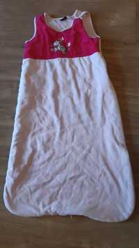 Śpiwór Śpiworek 86 cm biało-różowy na zamek