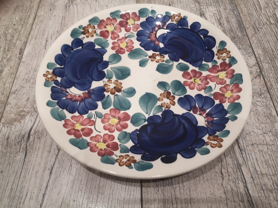 Talerz ręcznie malowany Wocławek.