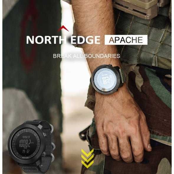 Військовий тактичний годинник NORTH EDGE APACHE 3  БРАСЛІТ СИЛІКОНОВИЙ