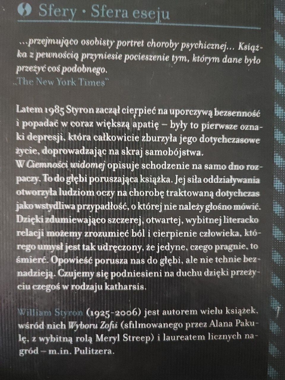 Ciemność widoma. Esej o depresji William Styron