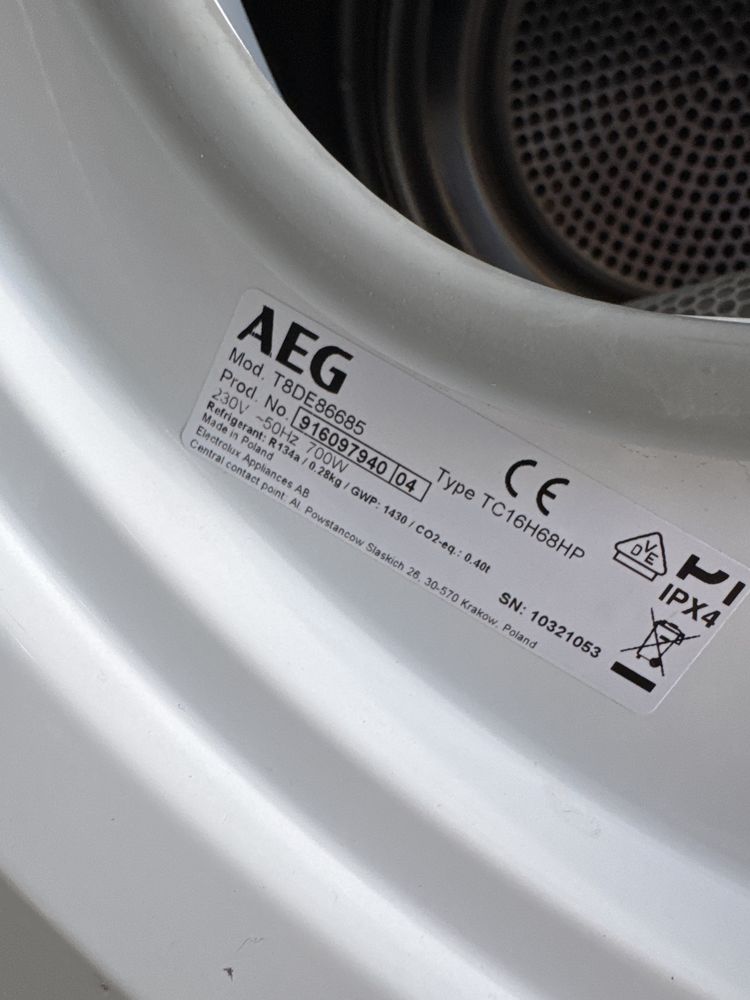 Suszarka AEG 8000 series Lavatherm 8kg (Gwarancja)