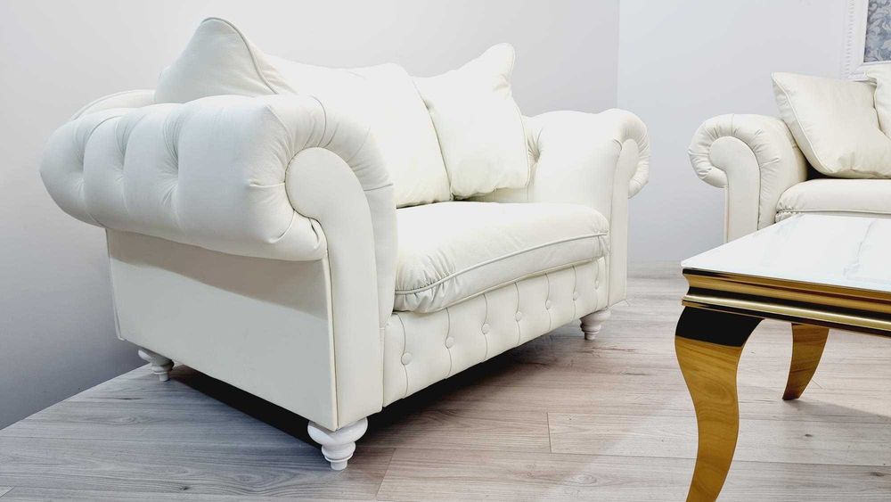 Zestaw skórzany Comfort LINE 3+2+1 wygodny chesterfield od producenta!
