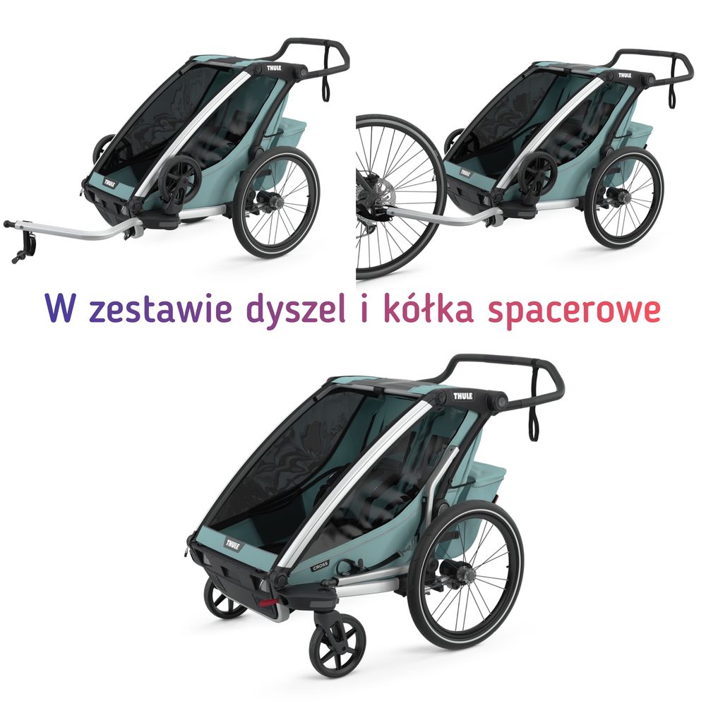 Nowa przyczepka rowerowa Thule Chariot Cross 1 - 5 lat gwarancji