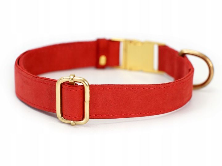Obroża Dla Psa Skórzana Z Grawerem R. Xl Czerwony