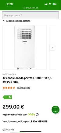 Ar condicionado portatil novo HTW P38