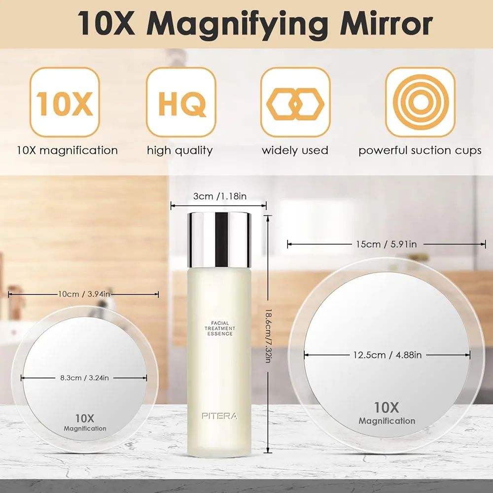 Auxmir Lusterko Powiększające, Lusterko do Makijażu z 10 x