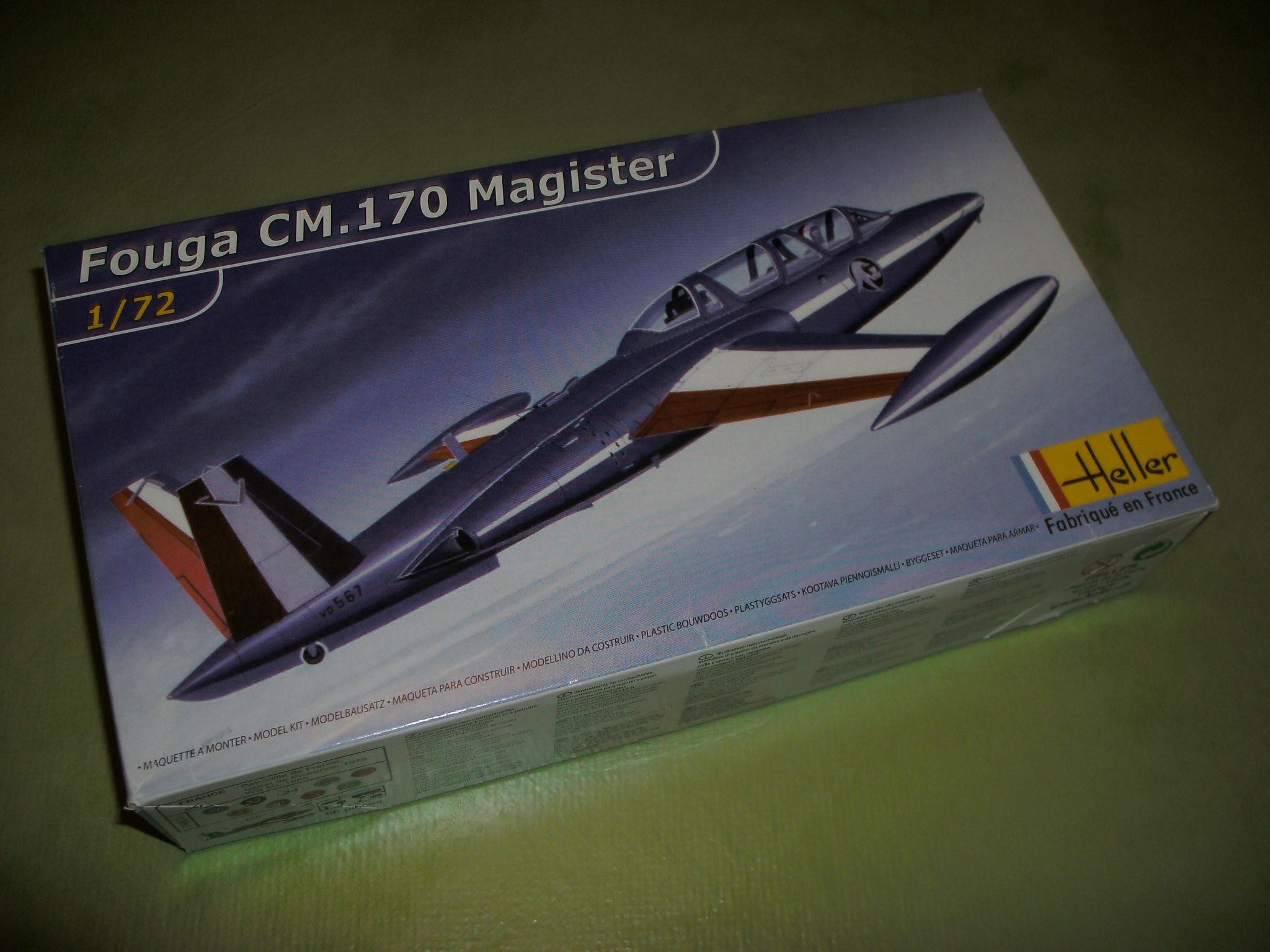 Kit Modelismo avião Fouga CM.170 Magister da Heller à escala 1/72