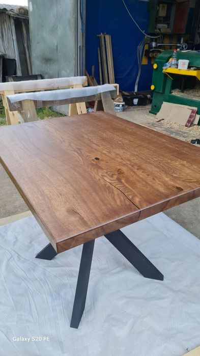 Stół Dębowy loft 115x80