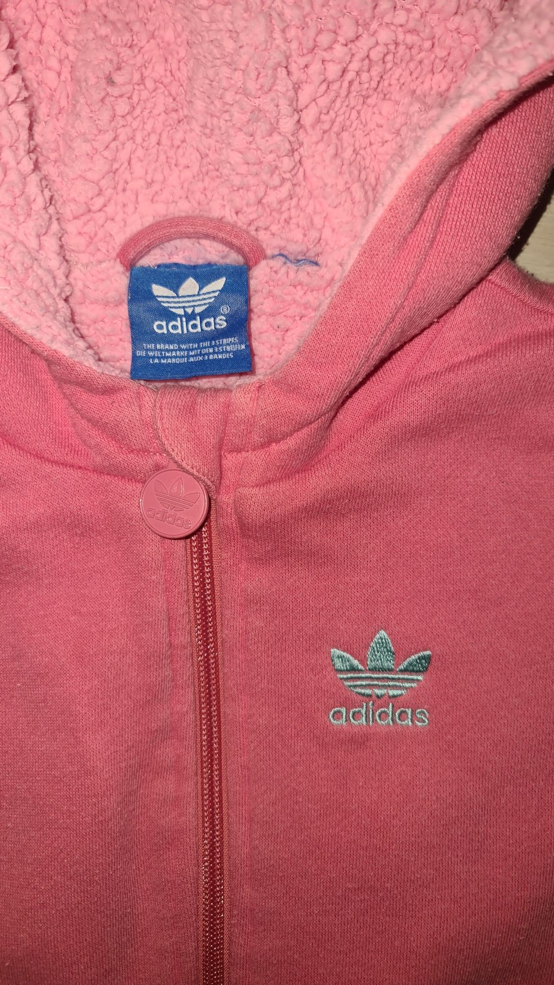 Худи тёплая для девочки 3-5 лет Adidas originals  свитшот толстовка