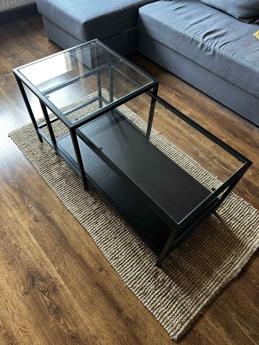 Stolik 2w1 Ikea Vittsjö Kawowy Szklany