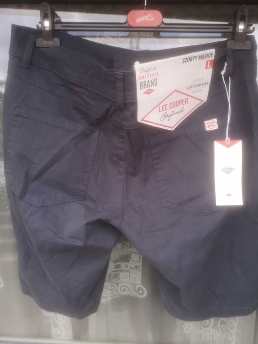 Krótkie spodenki szorty Lee Cooper granatowe szare rozmiar L