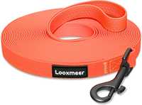 Looxmeer Smycz dla psów 25m wytrzymała smycz treningowa orange