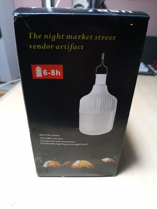 Led лампа аккумуляторная с зарядкой от USB, повербанка