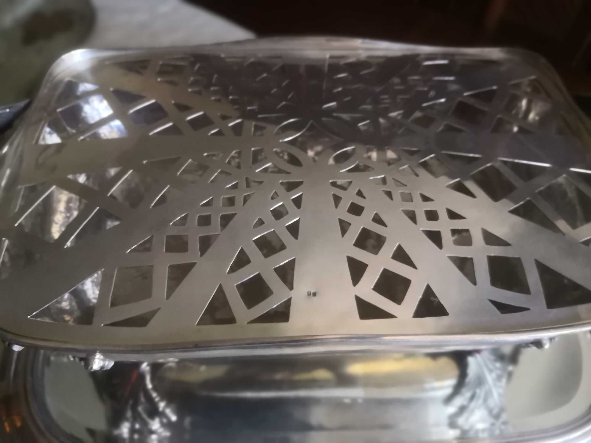 Centro de Mesa Prata Portuguesa Com Plateau