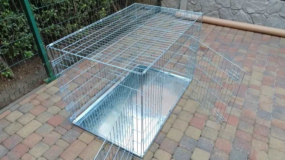Klatka kennelowa XL 109x69x75 cm ocynk + blaszana taca