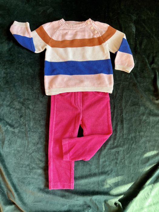 Sweter legginsy zestaw 80