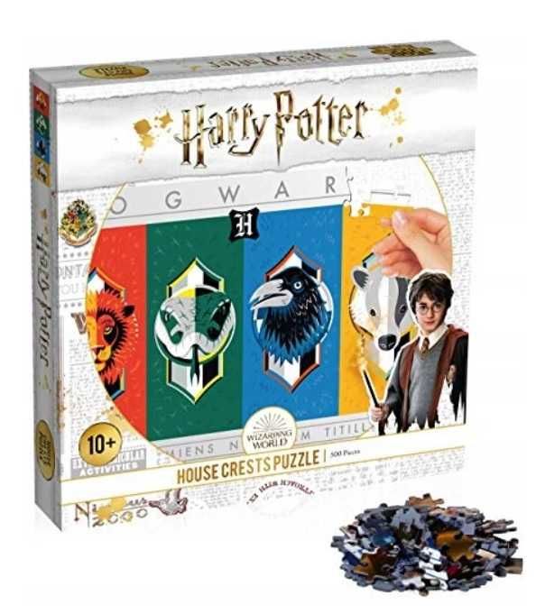 Puzzle Harry Potter herby Gryffindor Slytherin prezent 500 elementów
