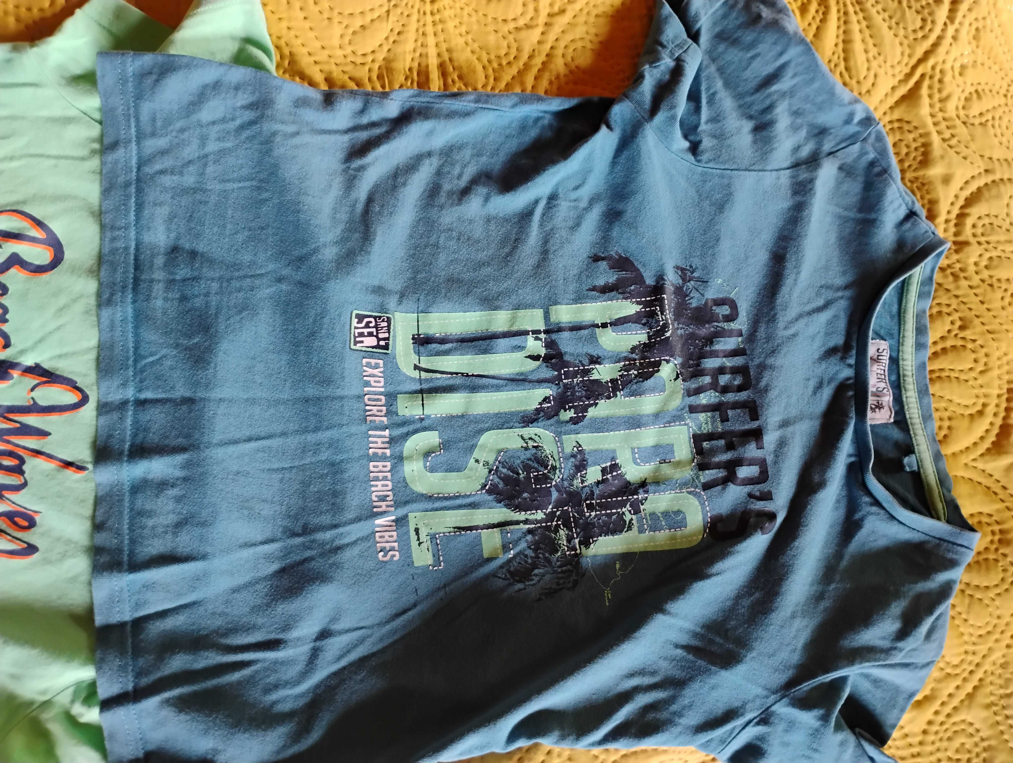 Dwa T shirty bawełniane 128