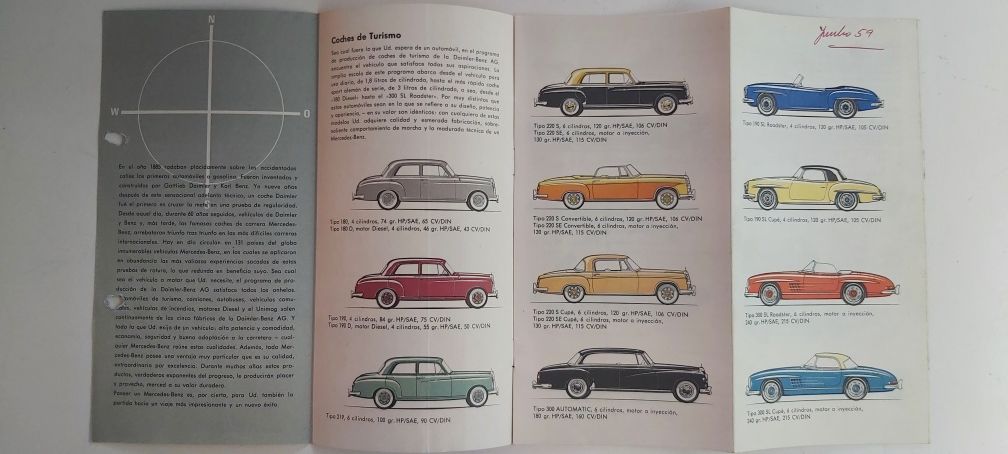 Catalogo com Programa de produçao Mercedes-Benz  de 1959