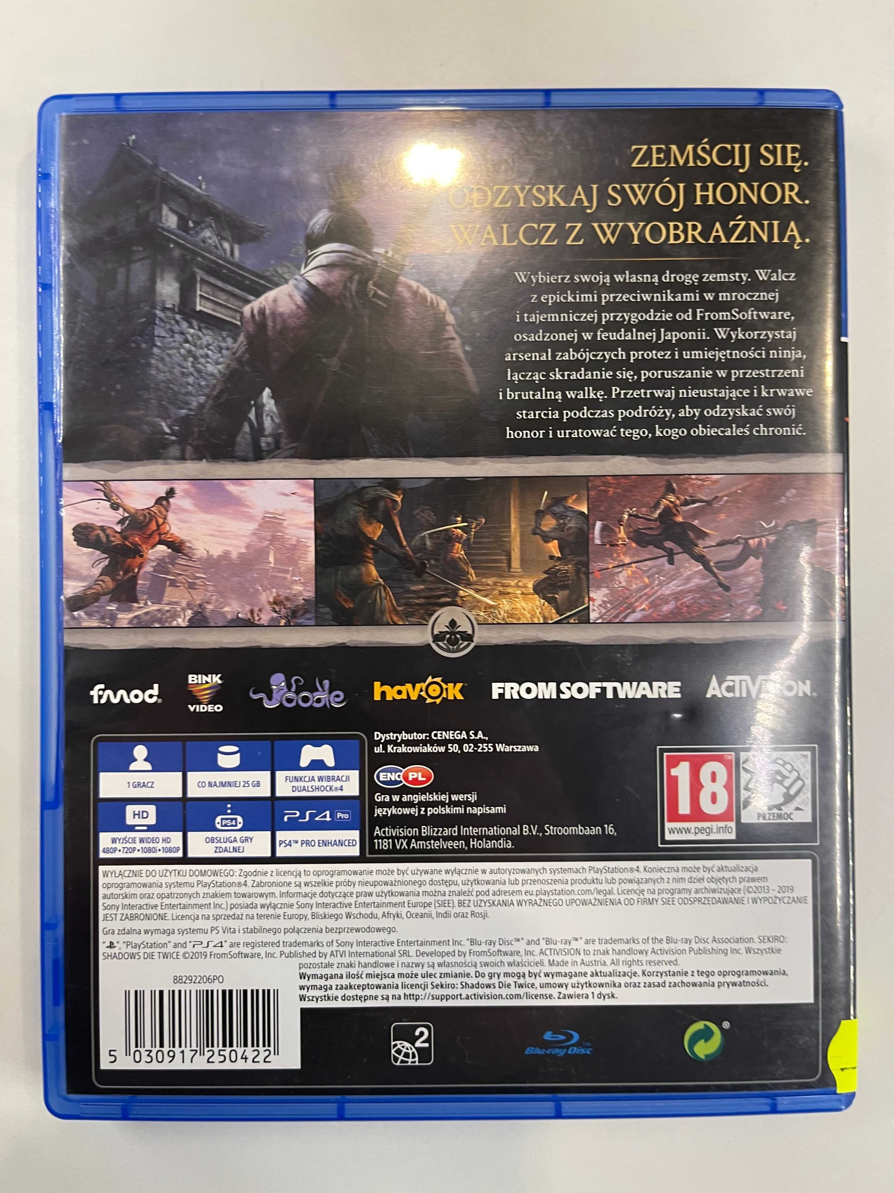 Sekiro Shadows Die Twice PS4