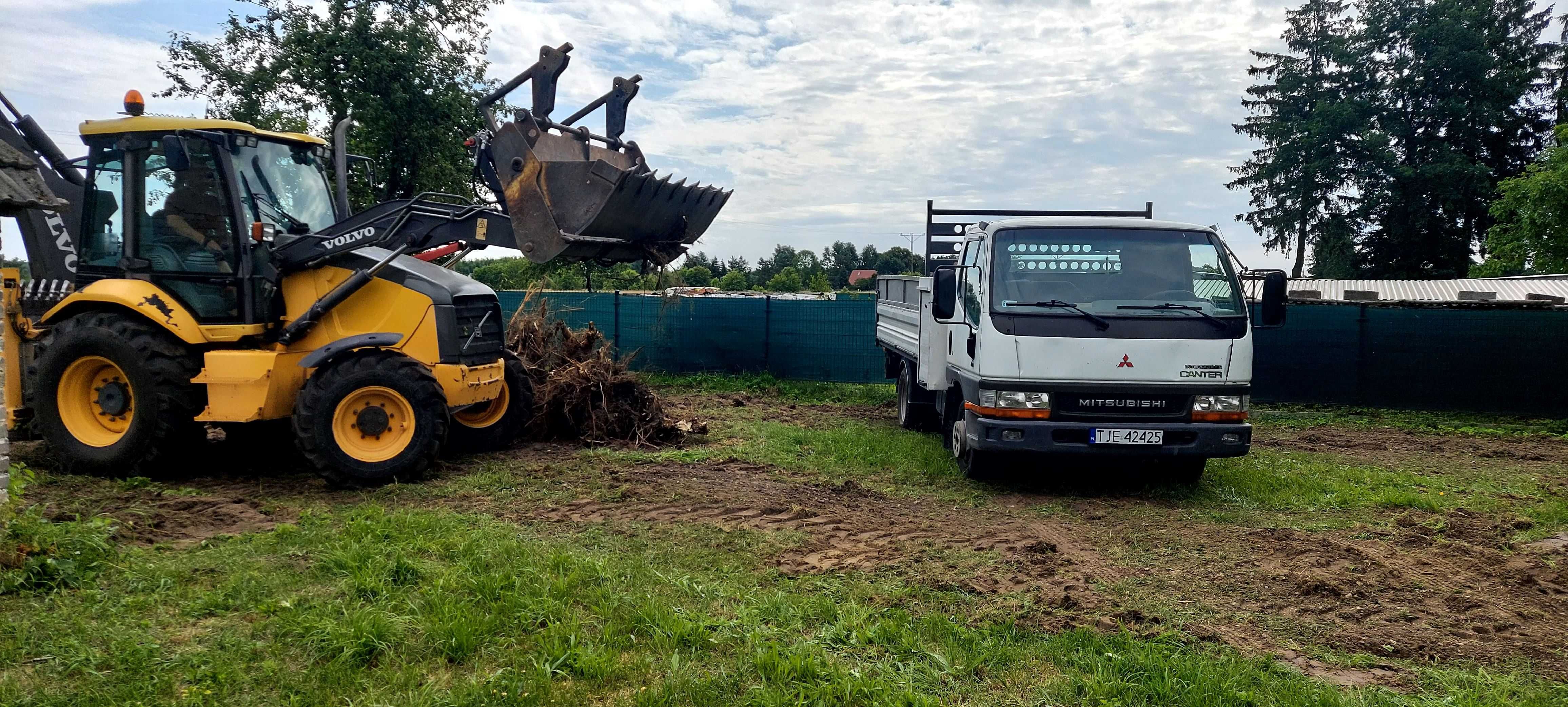 roboty ziemne , przyłącza instalacyjne, makroniwelacja terenu,