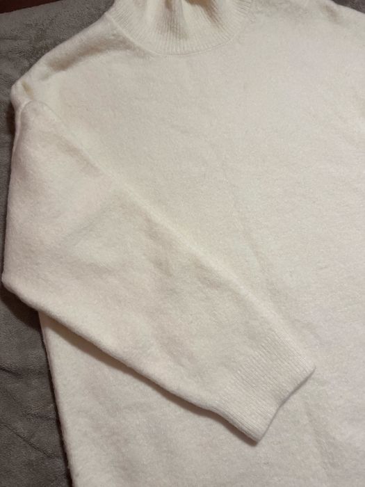 Белый свитер-платье Zara, свитер зара