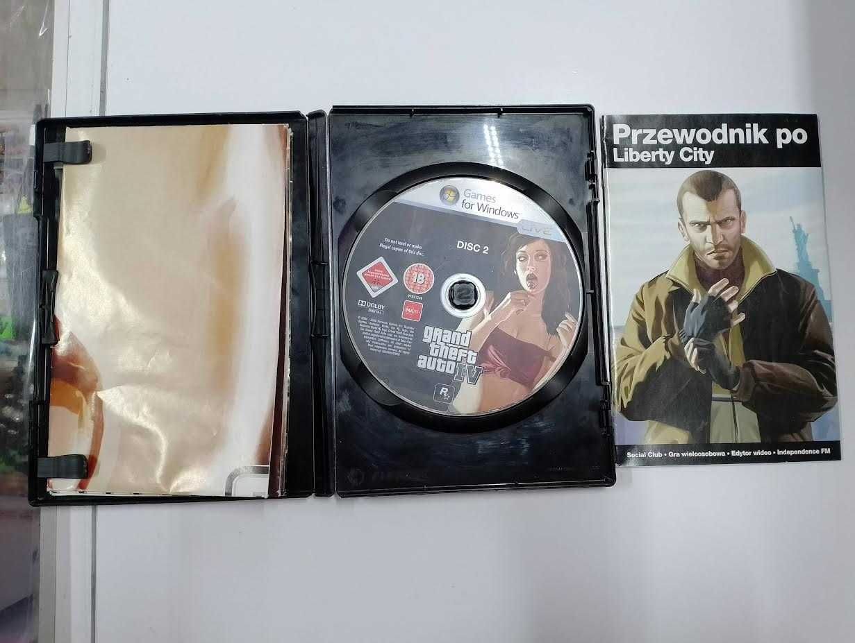 Gra PC - GTA 4, Grand Theft Auto IV + mapa/plakat + przewodnik