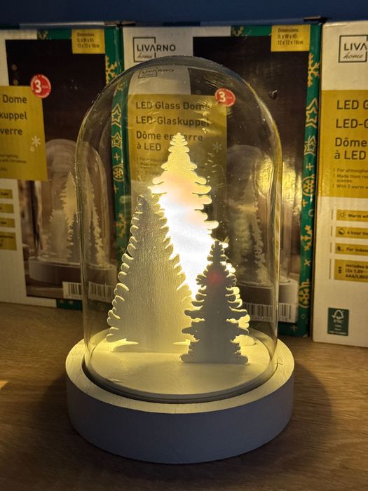 Новорічний та різдвяний декор, світлодіодна купол з ялинкою