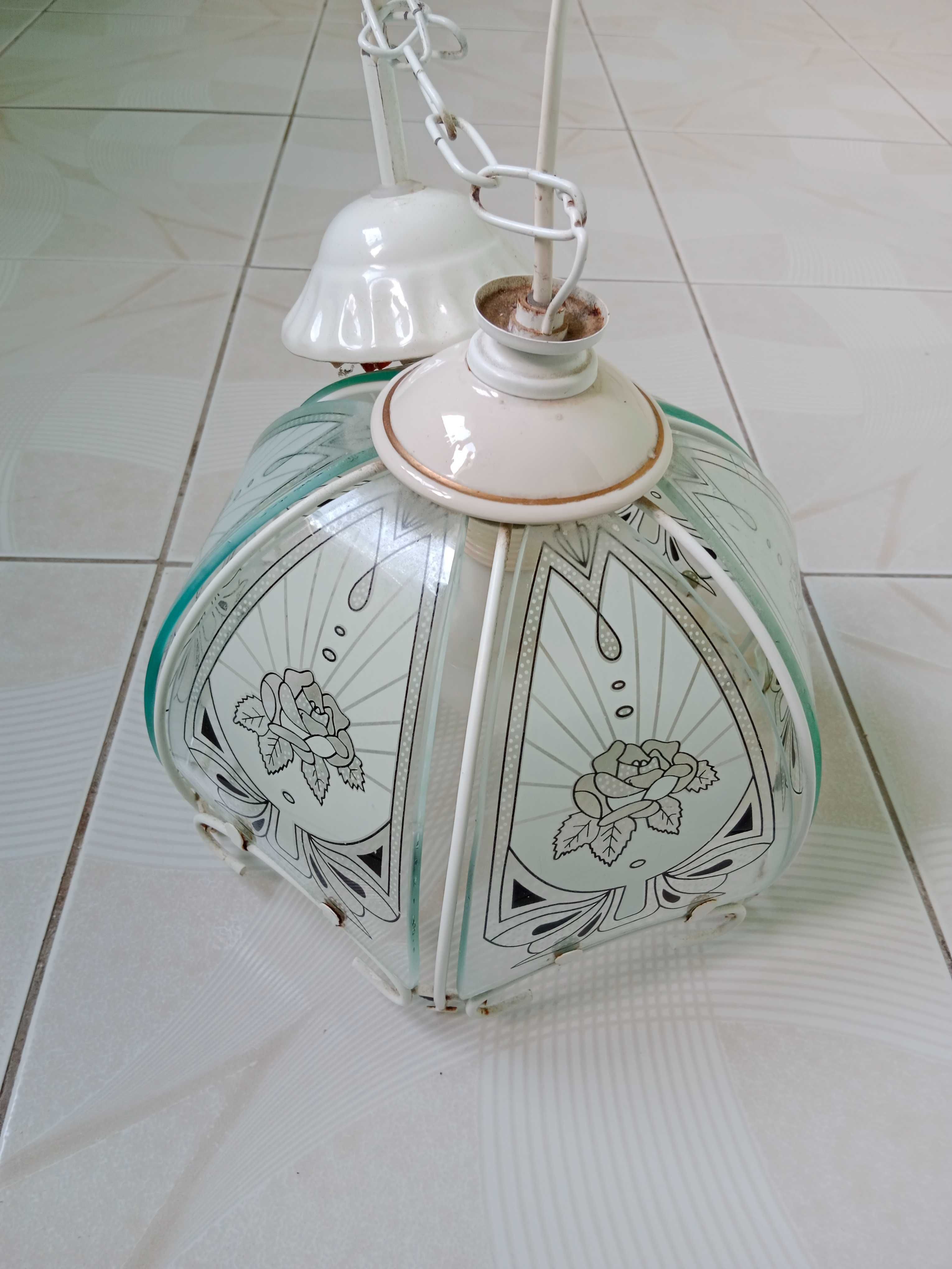 Lampa wisząca ze szkła do kuchni,na działkę