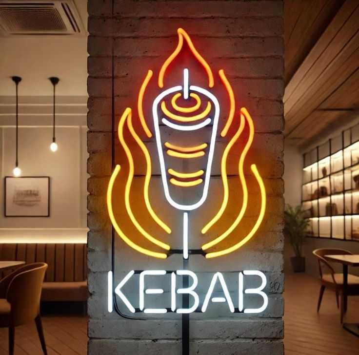 Яскраві неонові вивіски на замовлення для кафе, кав'ярні