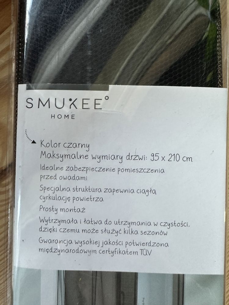Moskitiera czarna siatka na drzwi ochronna przeciw owadom