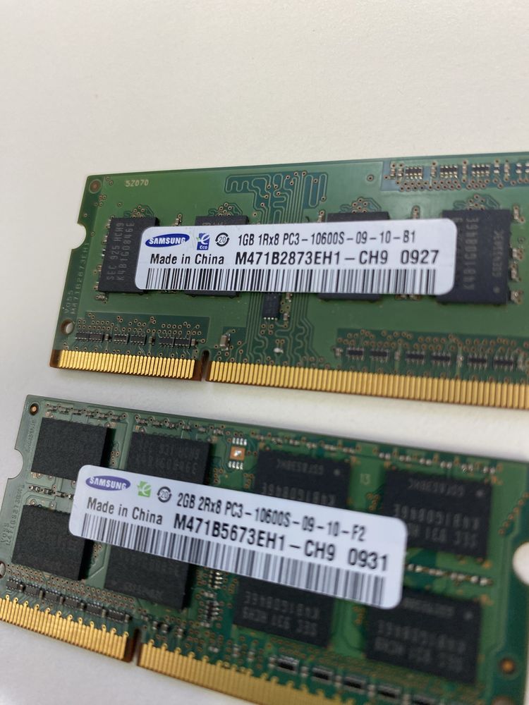 Pamięć RAM 2 Pamięci 1GB oraz 2GB Samsung sprawne