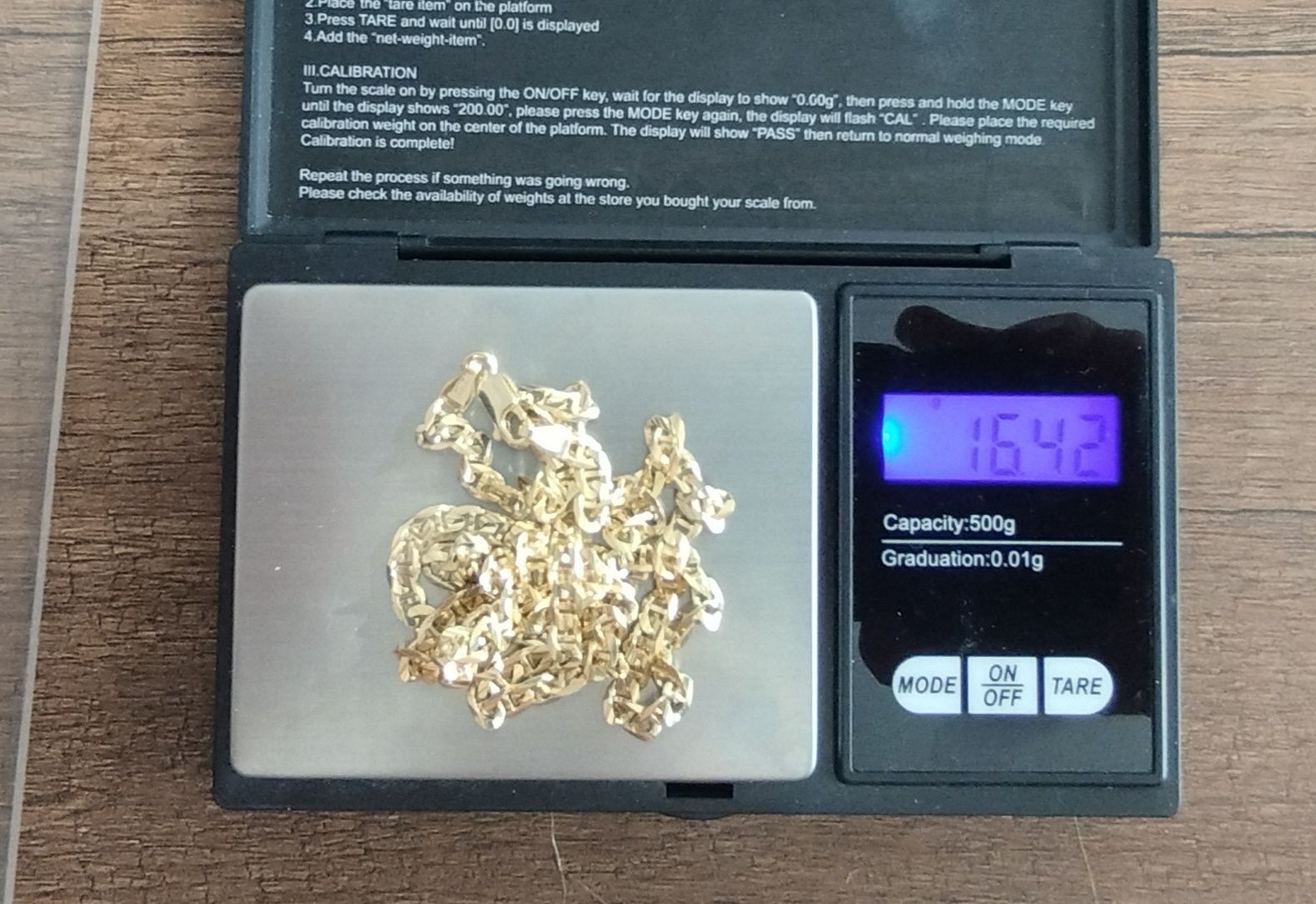 Piękny nowy złoty łańcuch Gucci 585 14k 16.42gr 60cm okazja!!