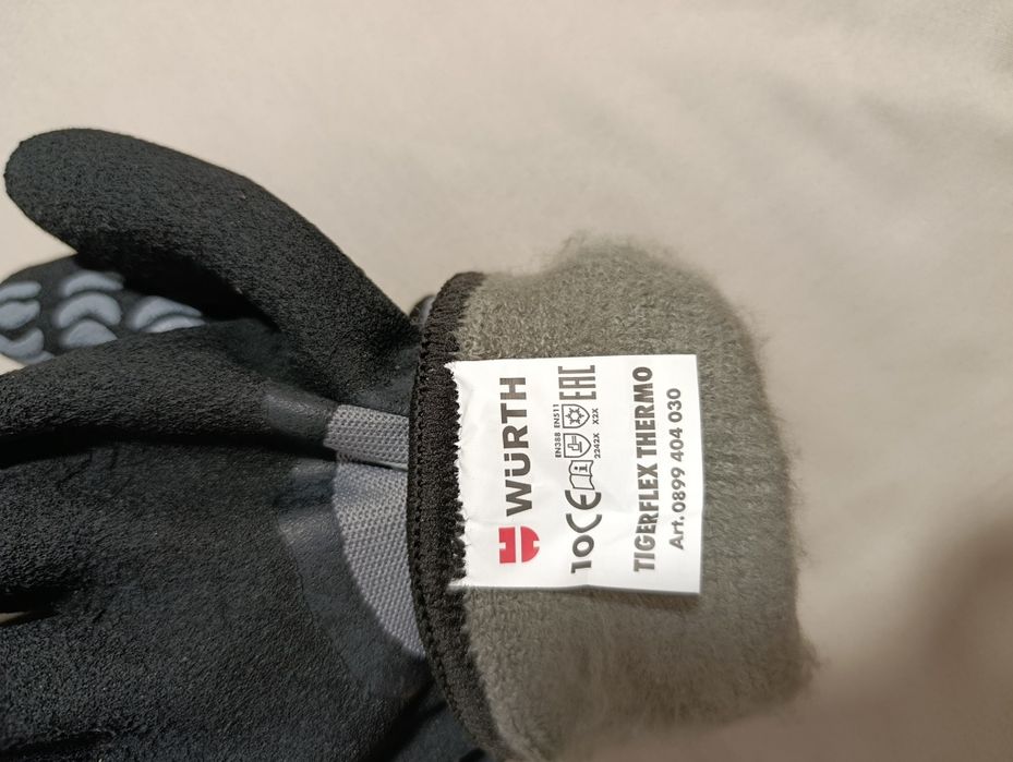 Рукавички Wurth Tigerflex Thermo розмір 10, З етикеткою, Зимові робочі