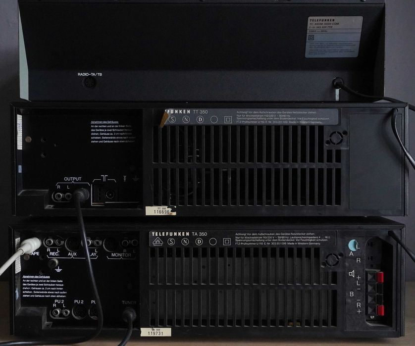 Wieża Vintage Telefunken Wzmacniacz + Tuner + Magnetofon + Gramofon