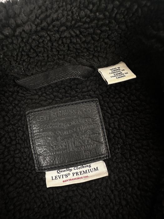 Жіноча джинсова куртка/шерпа на хутрі «Levi's Premium»