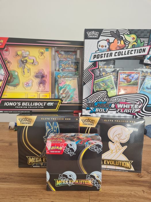 Mega Evolution Booster Box, ETB Premium Collection Black White Pokemon