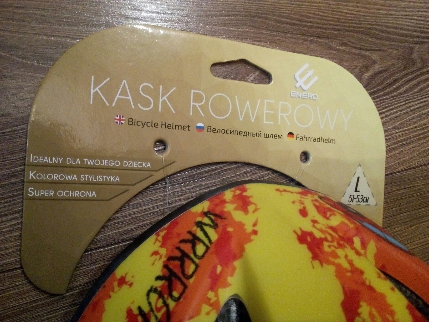 Kask rowerowy dziecięcy rozmiar L (51-53cm)