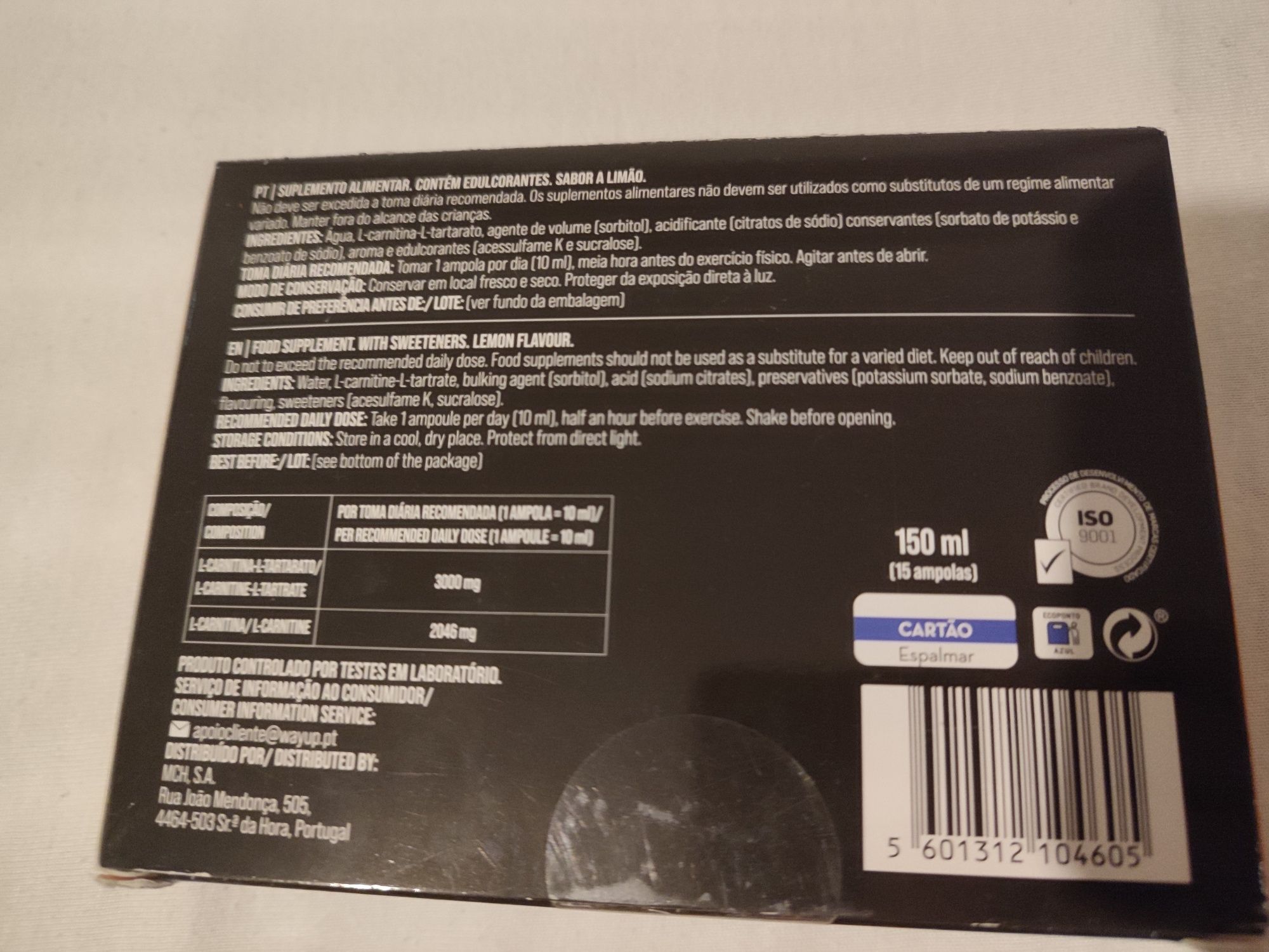 L-carnitina sabor limão