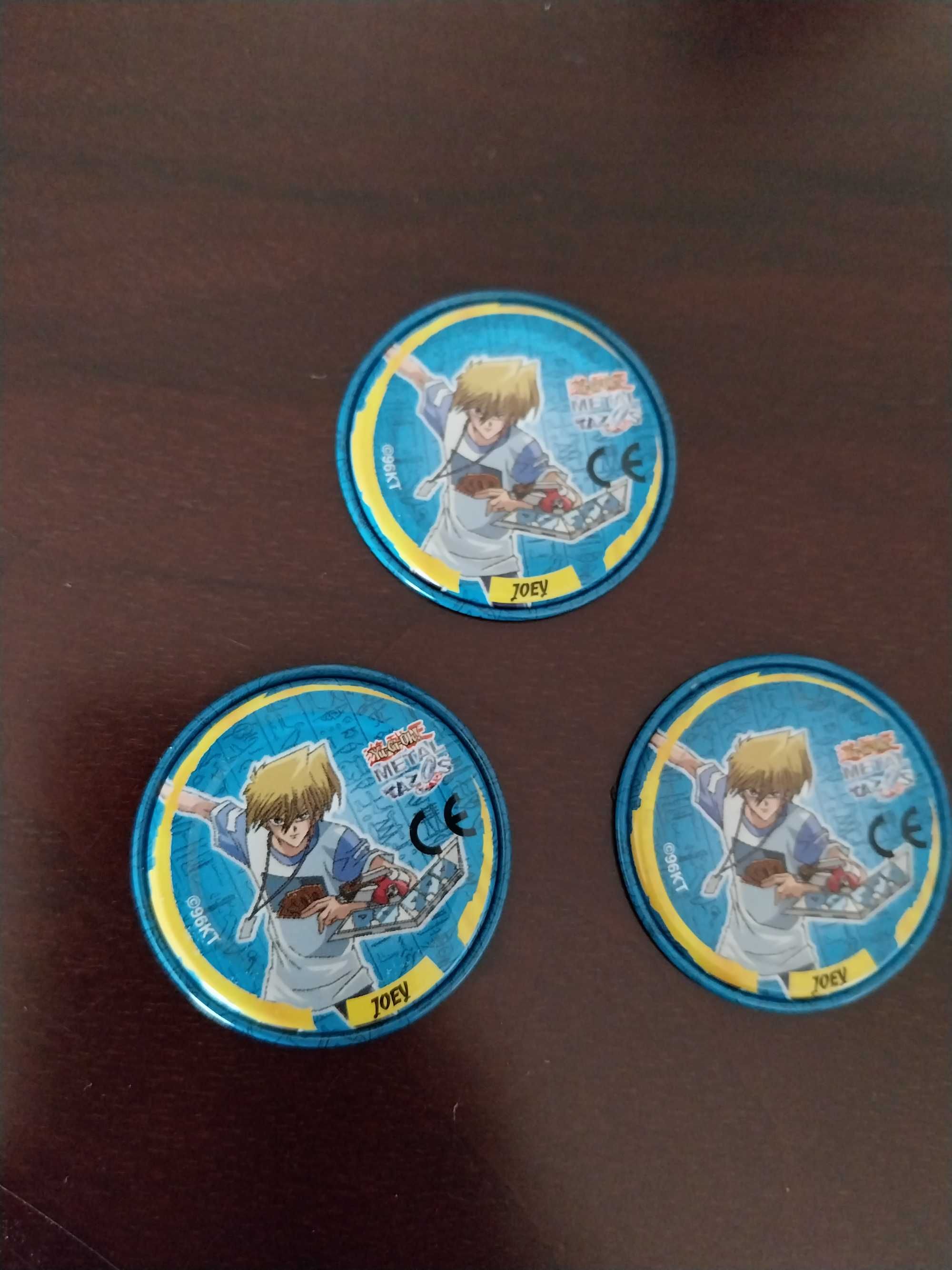 Lote 3 Metal Tazos Yu Gi Oh (Joey, azuis)