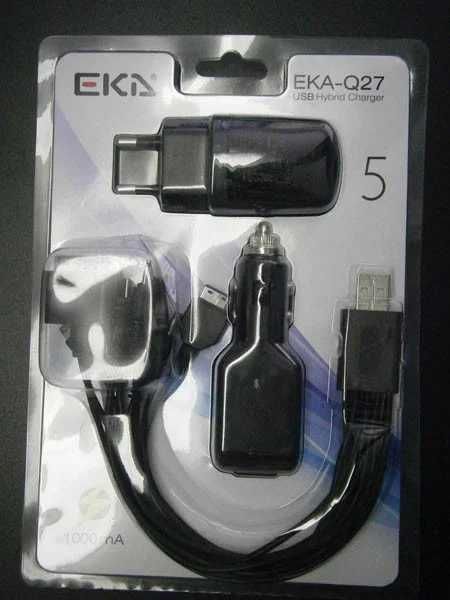 EKA-Q27 Универсальное зарядное 10 в 1 плюс два зарядных 2.1А
