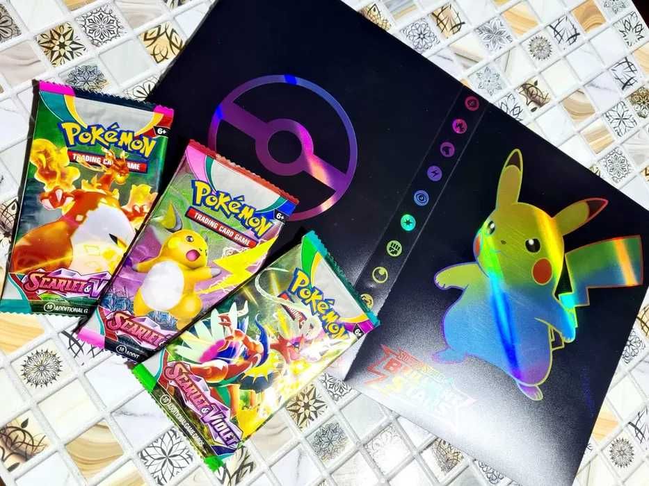 Zestaw dla dziecka karty Pokemon + album_ nowe
