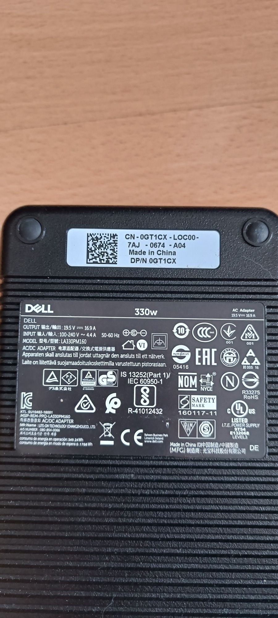 Carregador original Dell 330W 19.5v 16.9a como novo