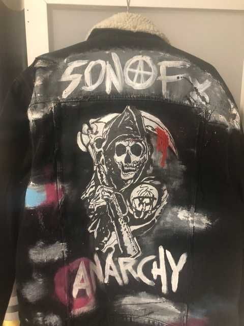 Customowa Kurtka Jeansowa - Sons of Anarchy