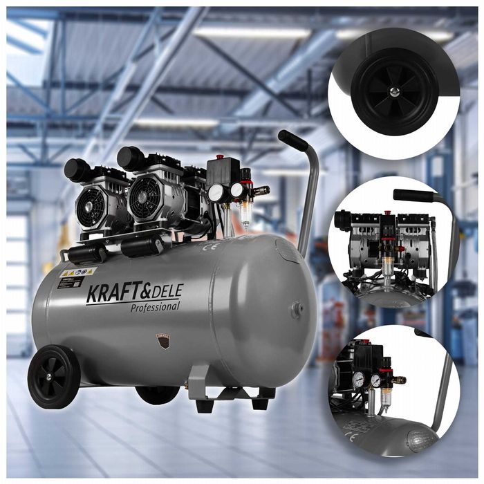 Kompresor bezolejowy 100L 2Tłokowy 2 x 1500W Kraft Model 2024 Sklep
