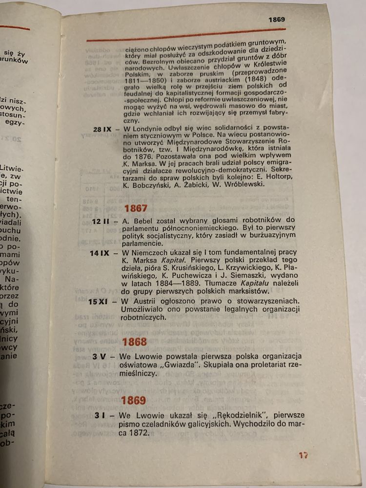 100 lat  polskiego ruchu robotniczego kronika wydarzeń