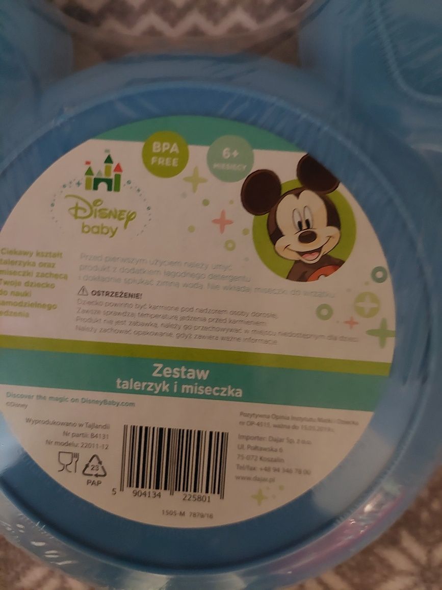 Talerzyk i miseczka Miki Mouse disney