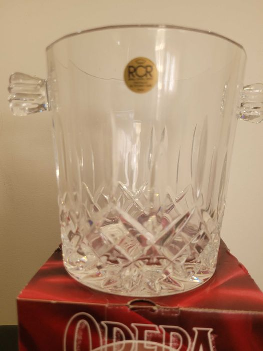 Balde de gelo cristal lapidado . Novo com caixa